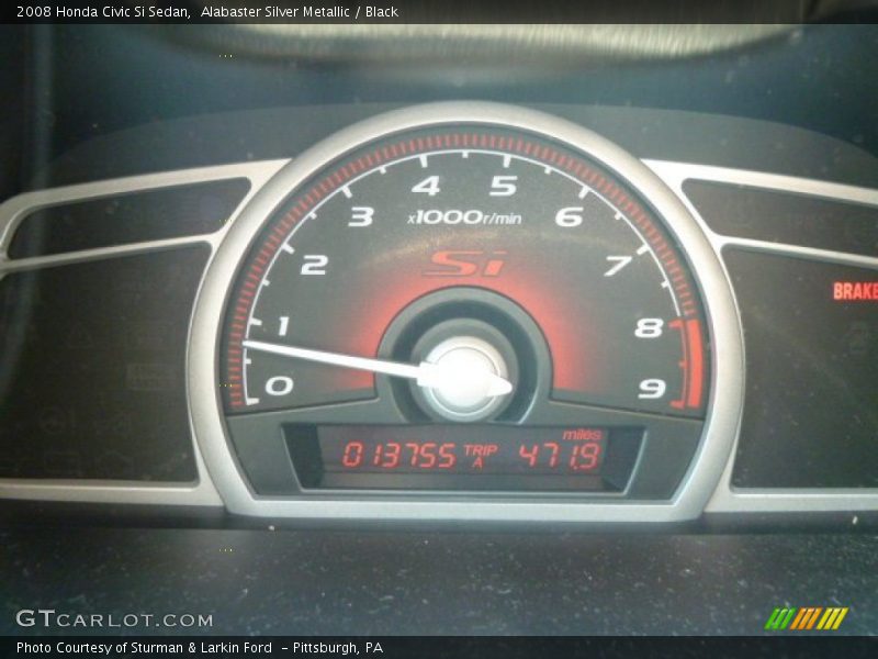 Alabaster Silver Metallic / Black 2008 Honda Civic Si Sedan