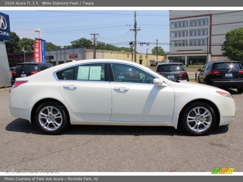 White Diamond Pearl / Taupe 2009 Acura TL 3.5