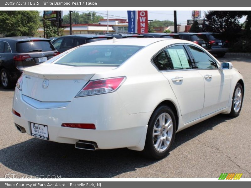 White Diamond Pearl / Taupe 2009 Acura TL 3.5