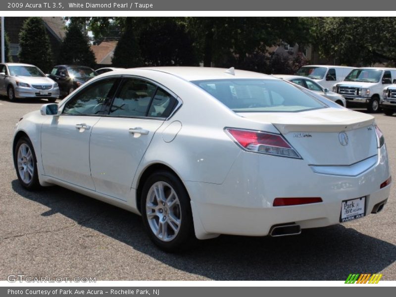 White Diamond Pearl / Taupe 2009 Acura TL 3.5