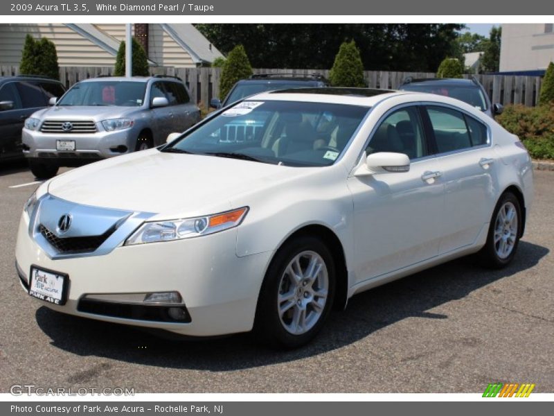 White Diamond Pearl / Taupe 2009 Acura TL 3.5