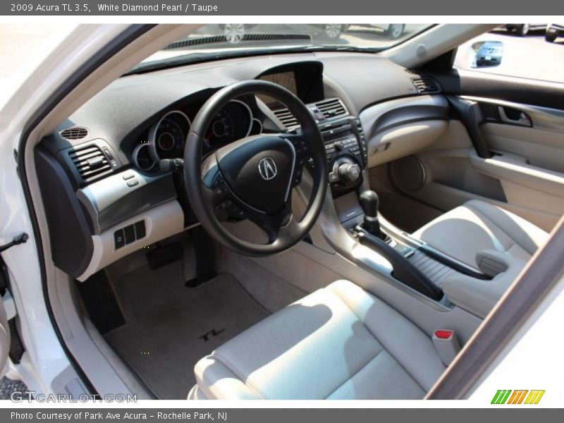 White Diamond Pearl / Taupe 2009 Acura TL 3.5