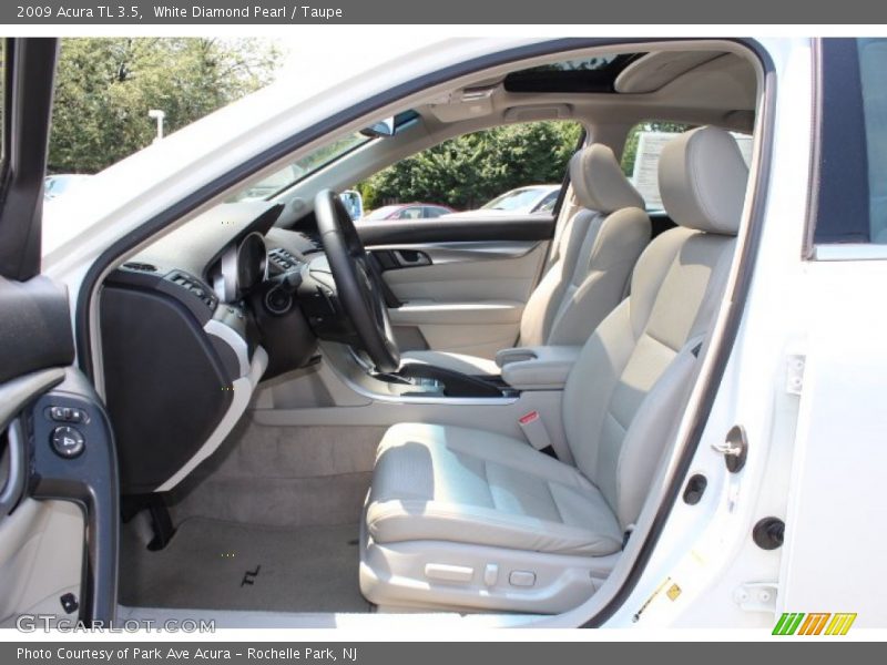 White Diamond Pearl / Taupe 2009 Acura TL 3.5