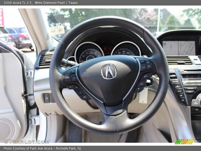 White Diamond Pearl / Taupe 2009 Acura TL 3.5