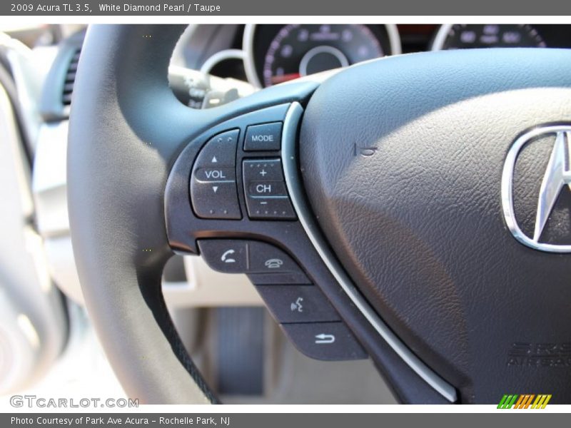 White Diamond Pearl / Taupe 2009 Acura TL 3.5