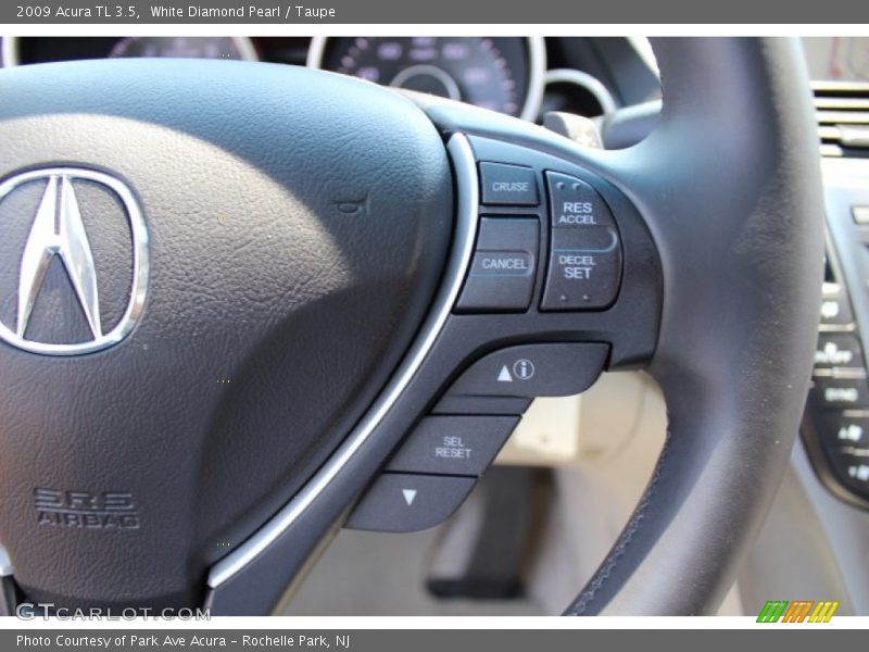 White Diamond Pearl / Taupe 2009 Acura TL 3.5