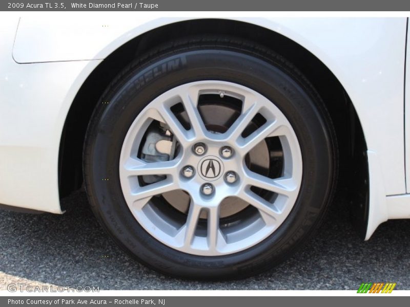 White Diamond Pearl / Taupe 2009 Acura TL 3.5