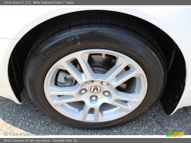 White Diamond Pearl / Taupe 2009 Acura TL 3.5