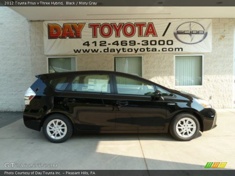 Black / Misty Gray 2012 Toyota Prius v Three Hybrid