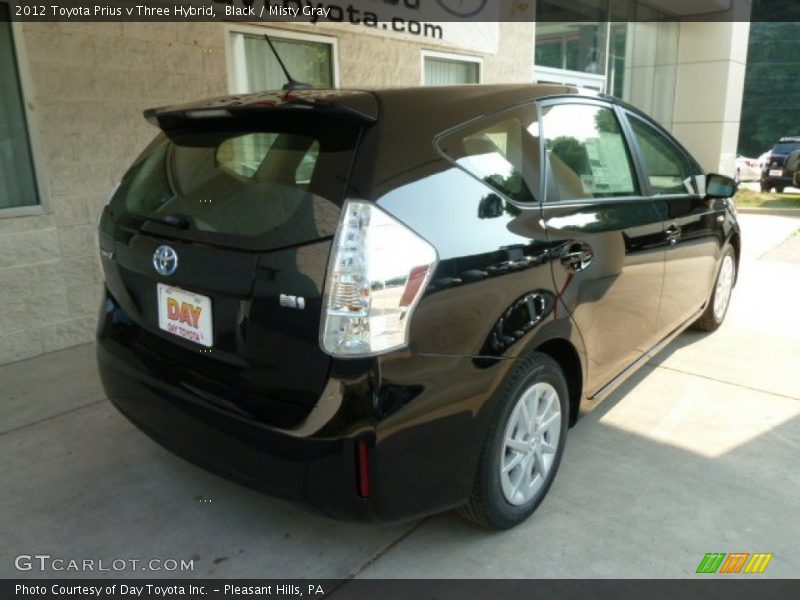 Black / Misty Gray 2012 Toyota Prius v Three Hybrid
