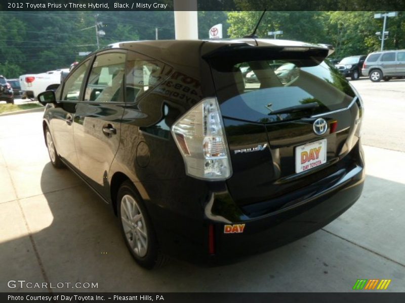 Black / Misty Gray 2012 Toyota Prius v Three Hybrid