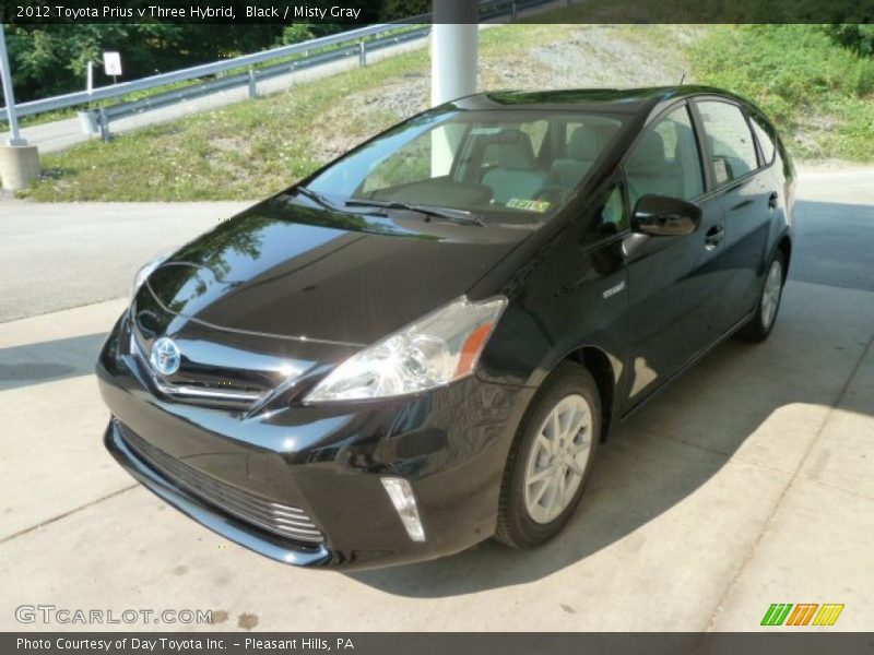 Black / Misty Gray 2012 Toyota Prius v Three Hybrid