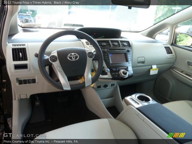 Black / Misty Gray 2012 Toyota Prius v Three Hybrid