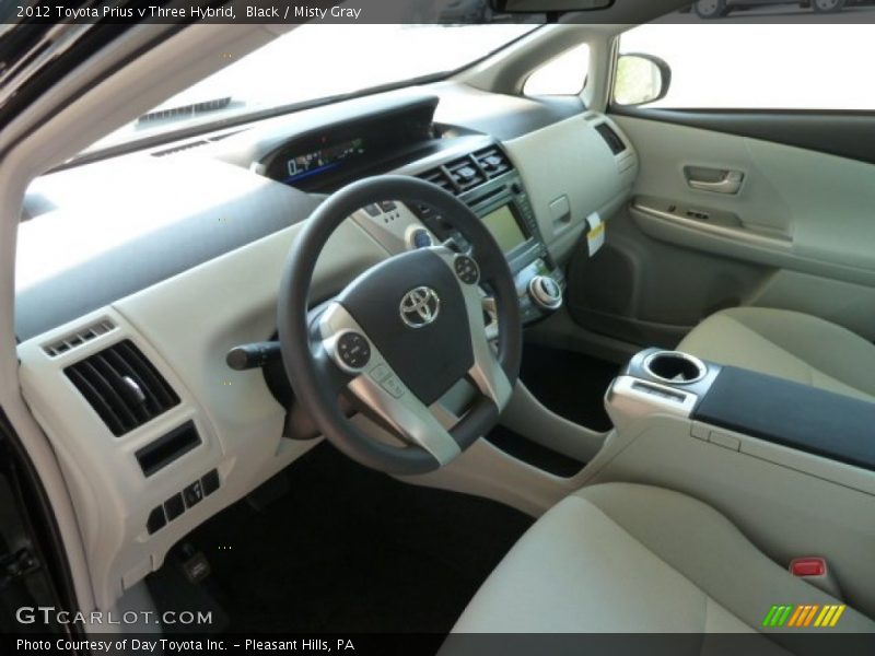 Black / Misty Gray 2012 Toyota Prius v Three Hybrid