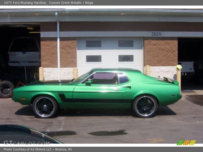 Custom Green Metallic / Beige 1973 Ford Mustang Hardtop