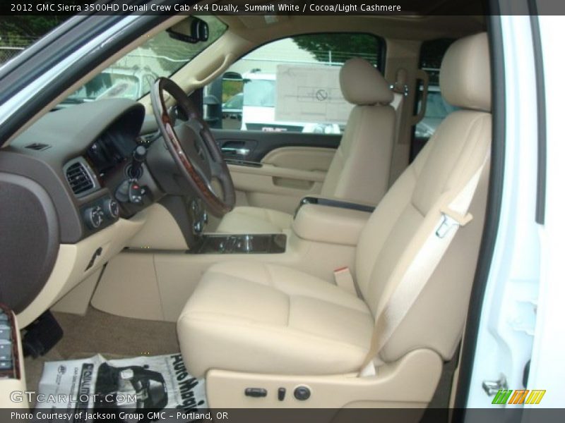 Summit White / Cocoa/Light Cashmere 2012 GMC Sierra 3500HD Denali Crew Cab 4x4 Dually