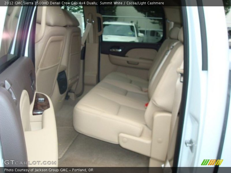 Summit White / Cocoa/Light Cashmere 2012 GMC Sierra 3500HD Denali Crew Cab 4x4 Dually