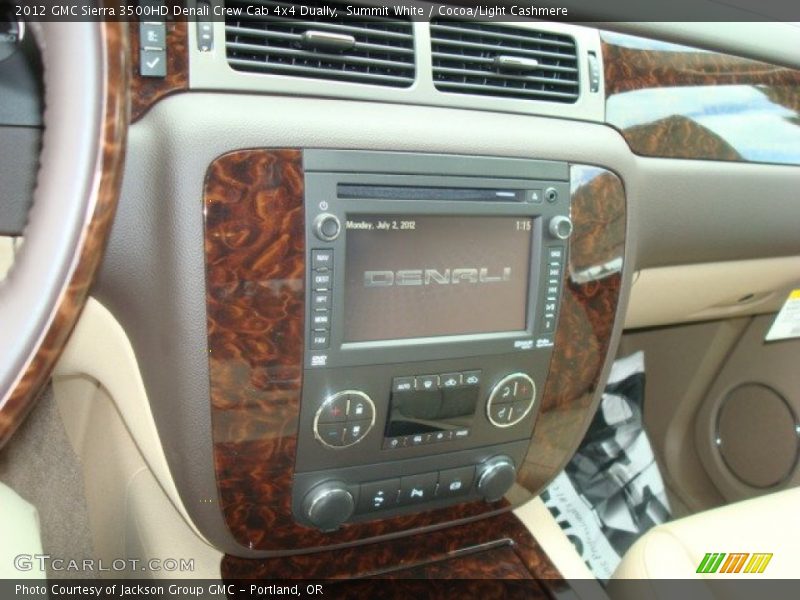 Summit White / Cocoa/Light Cashmere 2012 GMC Sierra 3500HD Denali Crew Cab 4x4 Dually