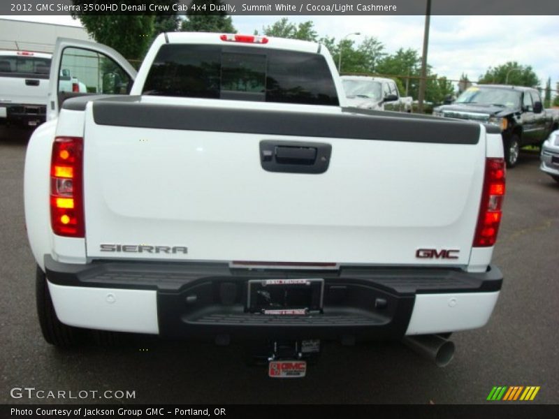 Summit White / Cocoa/Light Cashmere 2012 GMC Sierra 3500HD Denali Crew Cab 4x4 Dually