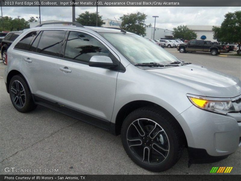 Ingot Silver Metallic / SEL Appearance Charcoal Black/Gray Alcantara 2013 Ford Edge SEL EcoBoost