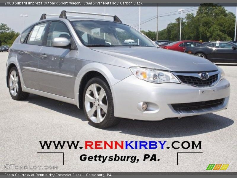 Steel Silver Metallic / Carbon Black 2008 Subaru Impreza Outback Sport Wagon