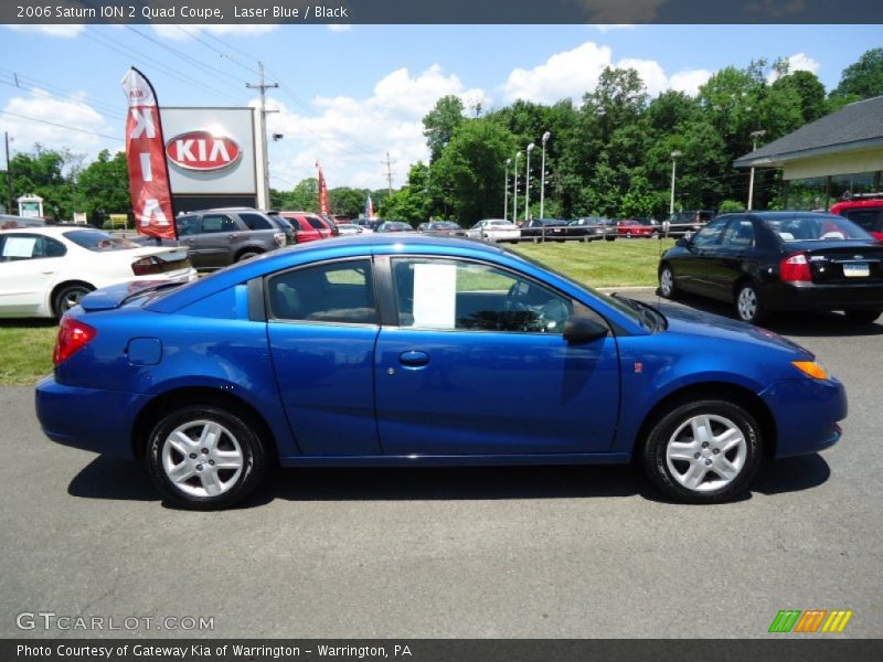 Laser Blue / Black 2006 Saturn ION 2 Quad Coupe
