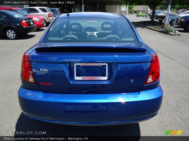 Laser Blue / Black 2006 Saturn ION 2 Quad Coupe