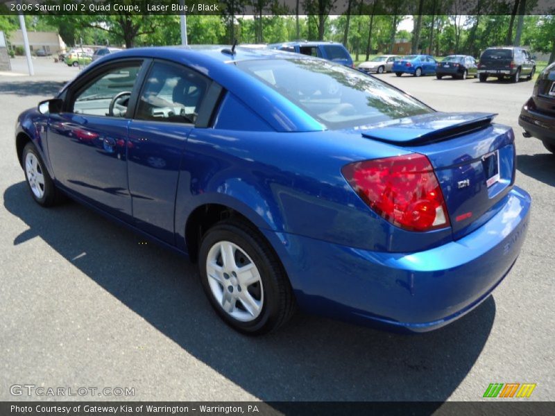 Laser Blue / Black 2006 Saturn ION 2 Quad Coupe