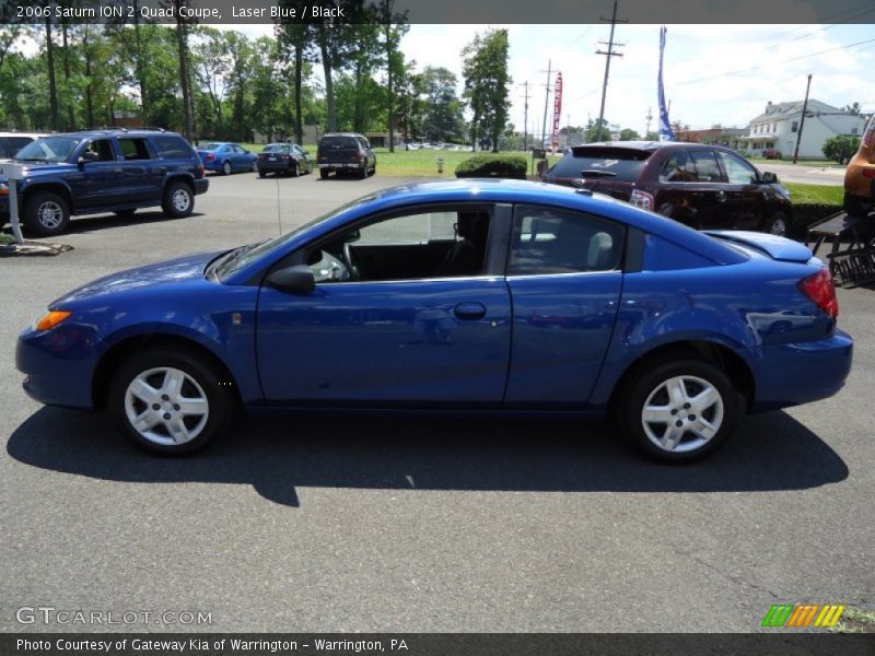 Laser Blue / Black 2006 Saturn ION 2 Quad Coupe