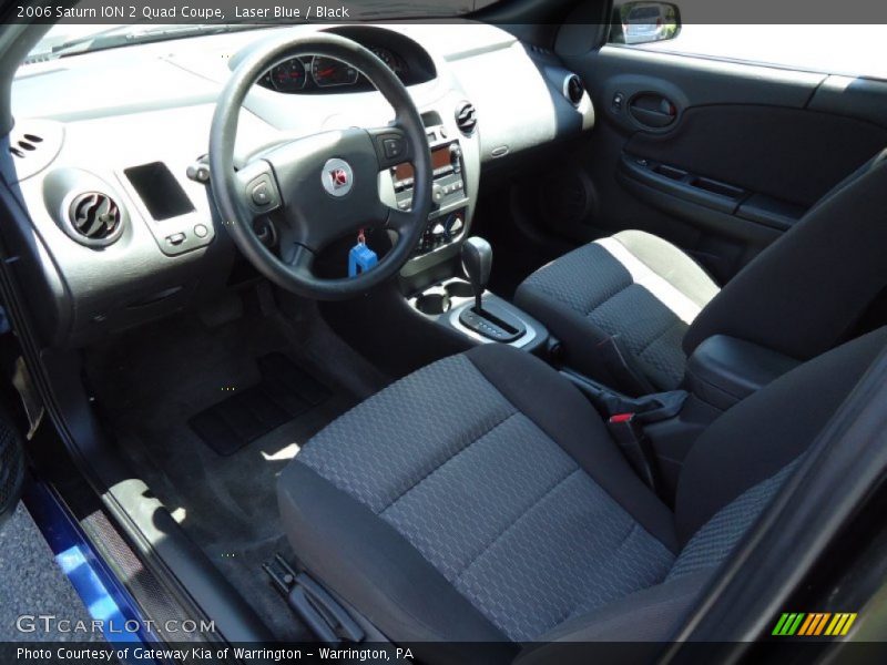Laser Blue / Black 2006 Saturn ION 2 Quad Coupe