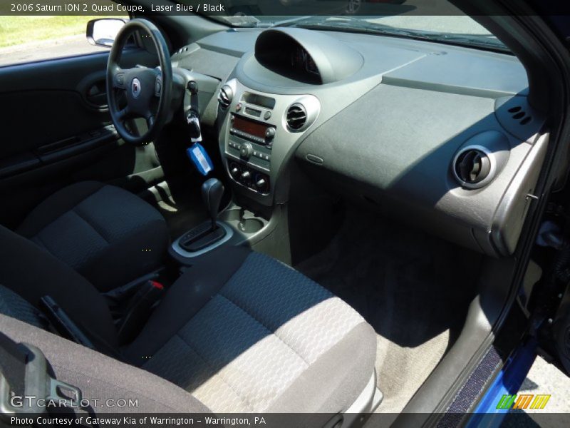 Laser Blue / Black 2006 Saturn ION 2 Quad Coupe