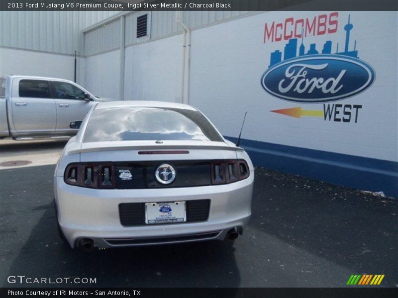 Ingot Silver Metallic / Charcoal Black 2013 Ford Mustang V6 Premium Coupe