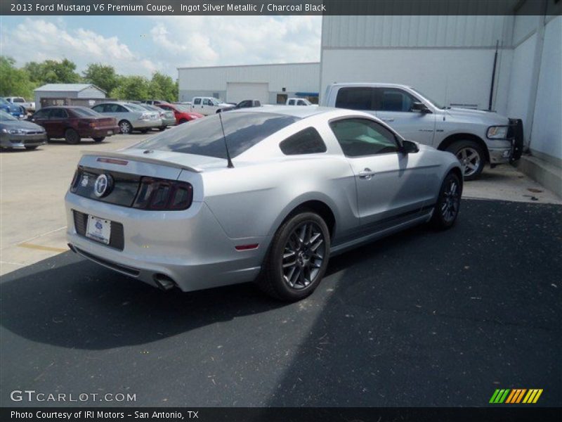 Ingot Silver Metallic / Charcoal Black 2013 Ford Mustang V6 Premium Coupe