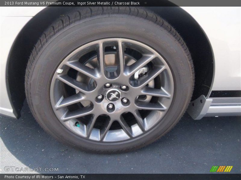 Ingot Silver Metallic / Charcoal Black 2013 Ford Mustang V6 Premium Coupe