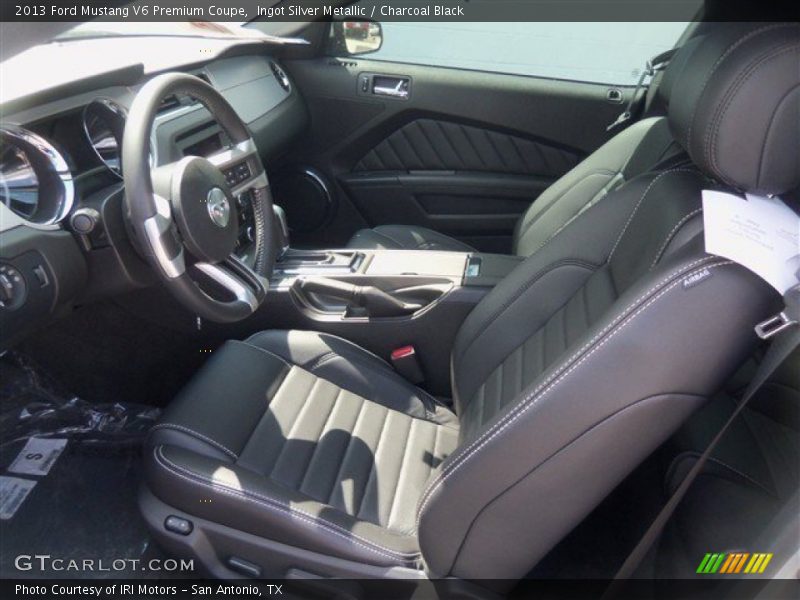 Ingot Silver Metallic / Charcoal Black 2013 Ford Mustang V6 Premium Coupe