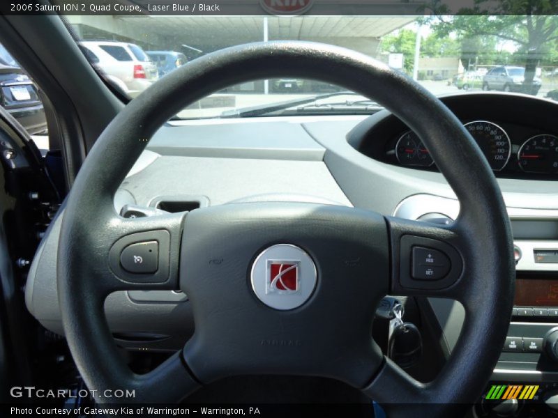 Laser Blue / Black 2006 Saturn ION 2 Quad Coupe