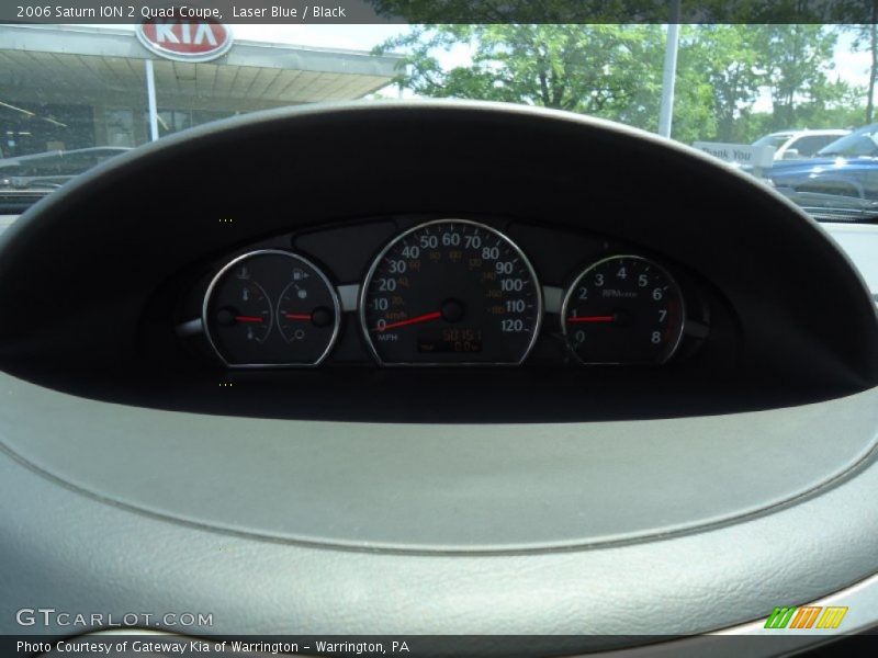 Laser Blue / Black 2006 Saturn ION 2 Quad Coupe