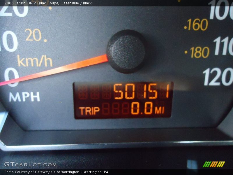 Laser Blue / Black 2006 Saturn ION 2 Quad Coupe