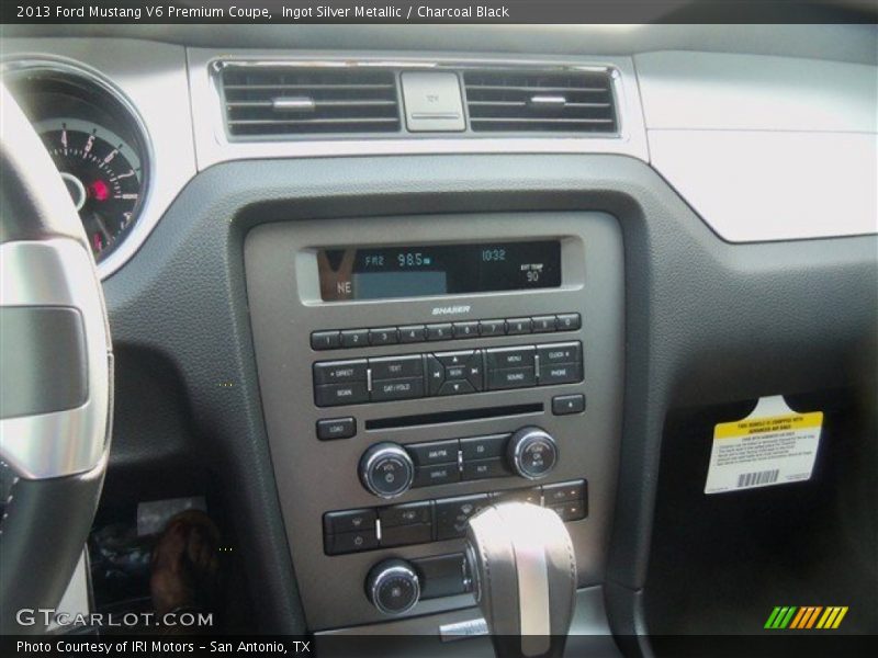 Ingot Silver Metallic / Charcoal Black 2013 Ford Mustang V6 Premium Coupe