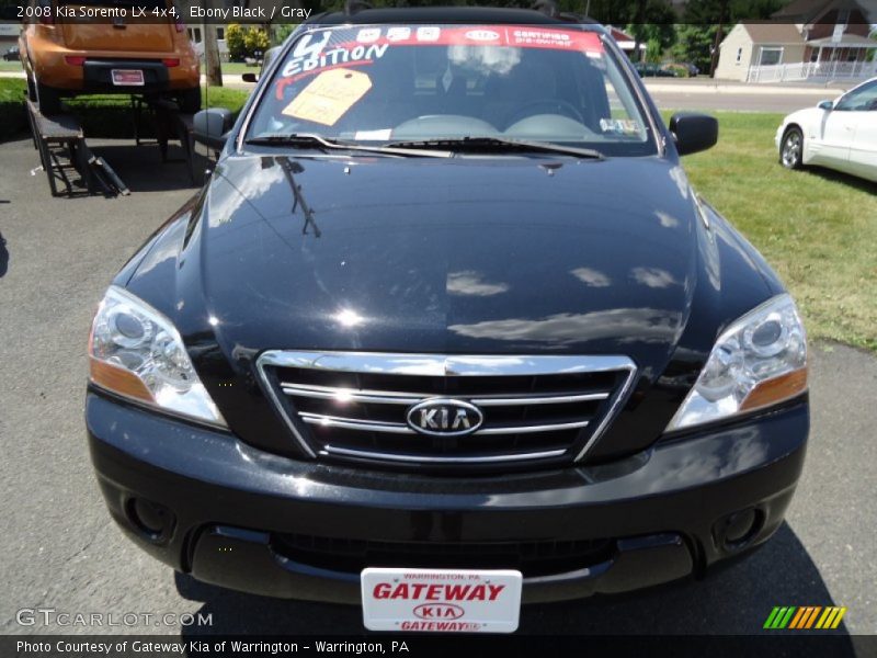Ebony Black / Gray 2008 Kia Sorento LX 4x4