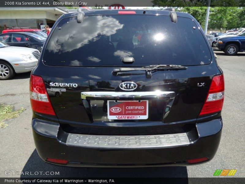 Ebony Black / Gray 2008 Kia Sorento LX 4x4