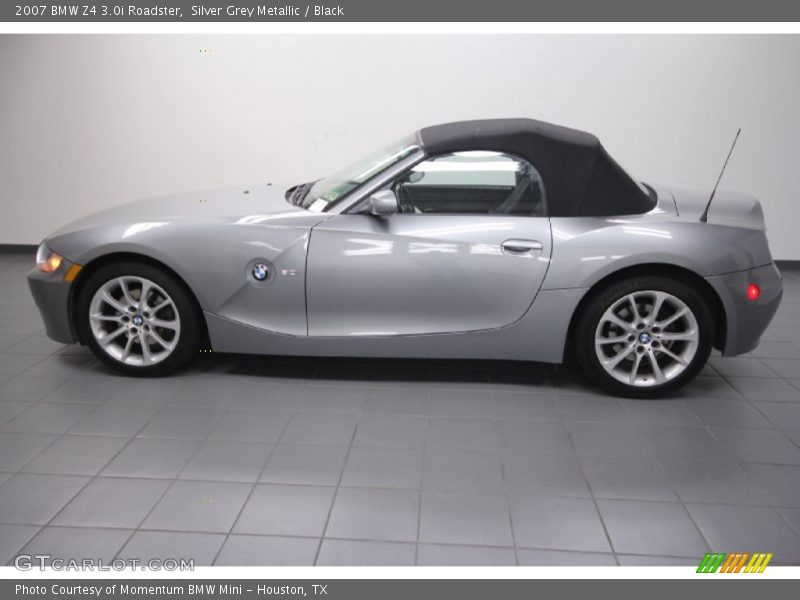 Silver Grey Metallic / Black 2007 BMW Z4 3.0i Roadster