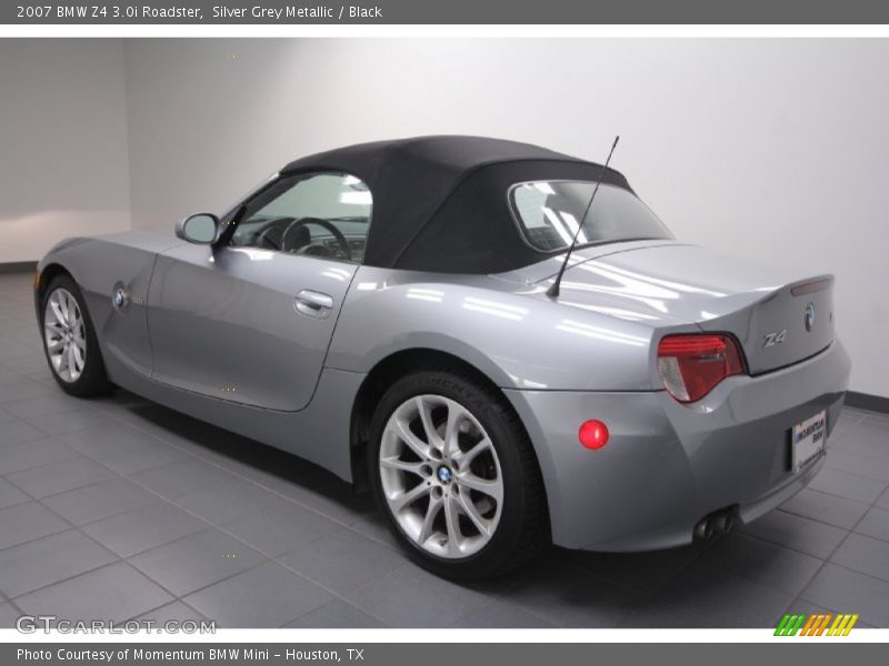 Silver Grey Metallic / Black 2007 BMW Z4 3.0i Roadster