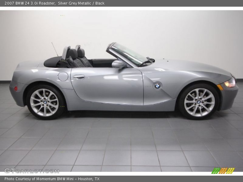 Silver Grey Metallic / Black 2007 BMW Z4 3.0i Roadster