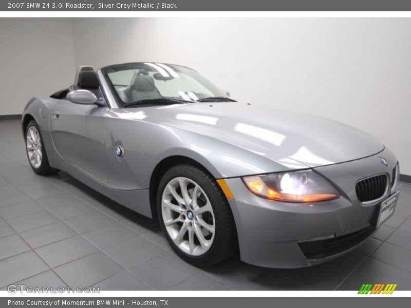 Silver Grey Metallic / Black 2007 BMW Z4 3.0i Roadster