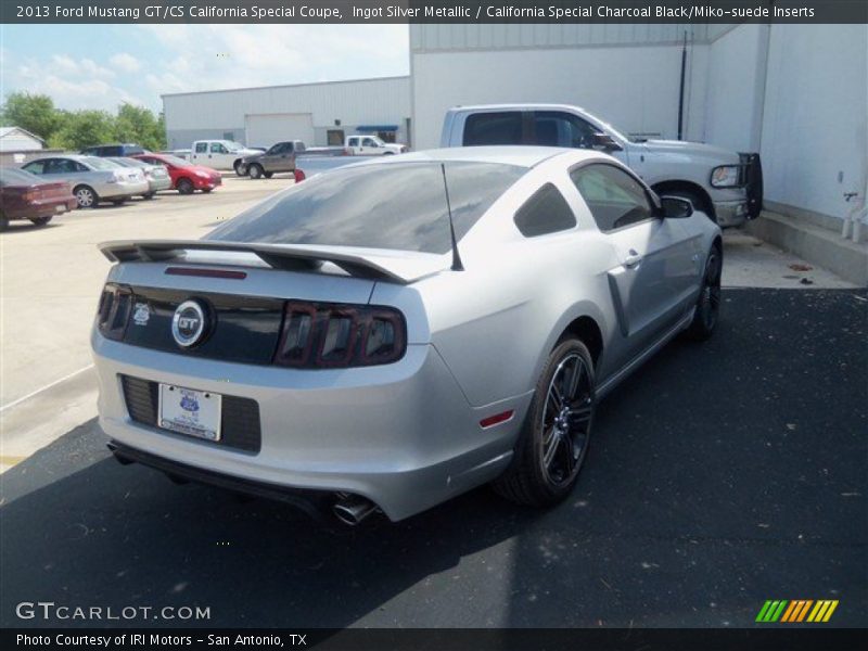 Ingot Silver Metallic / California Special Charcoal Black/Miko-suede Inserts 2013 Ford Mustang GT/CS California Special Coupe