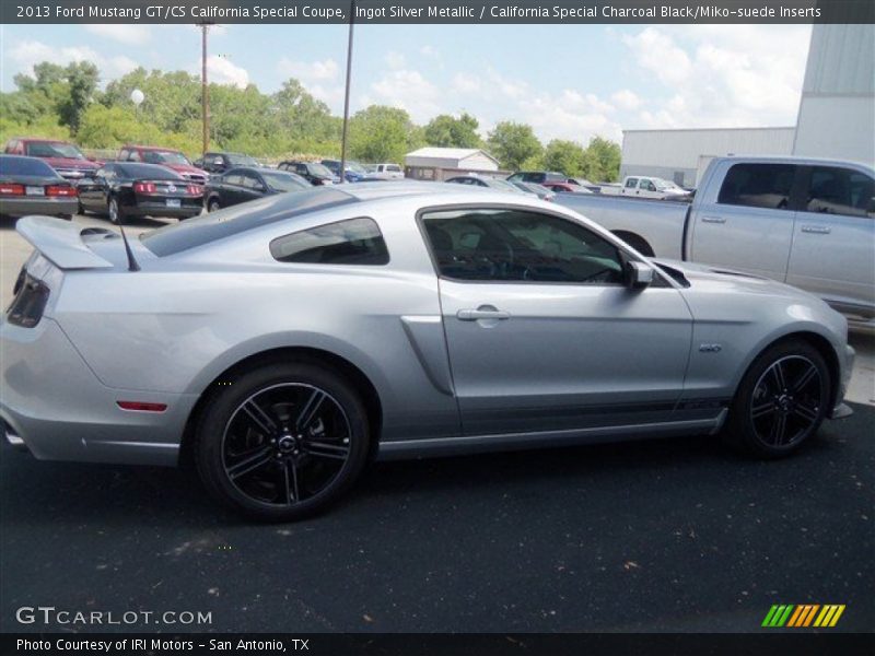 Ingot Silver Metallic / California Special Charcoal Black/Miko-suede Inserts 2013 Ford Mustang GT/CS California Special Coupe