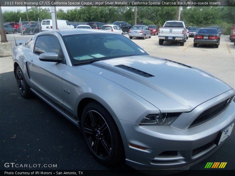 Ingot Silver Metallic / California Special Charcoal Black/Miko-suede Inserts 2013 Ford Mustang GT/CS California Special Coupe