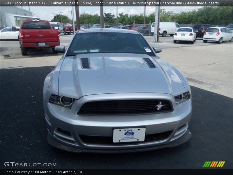 Ingot Silver Metallic / California Special Charcoal Black/Miko-suede Inserts 2013 Ford Mustang GT/CS California Special Coupe