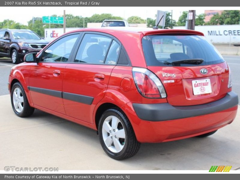 Tropical Red / Gray 2007 Kia Rio Rio5 SX Hatchback